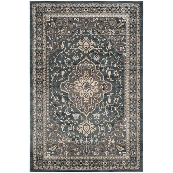 SAFAVIEH Lyndhurst Idella Floral Area Rug, Teal/Grey, 4' x 6'