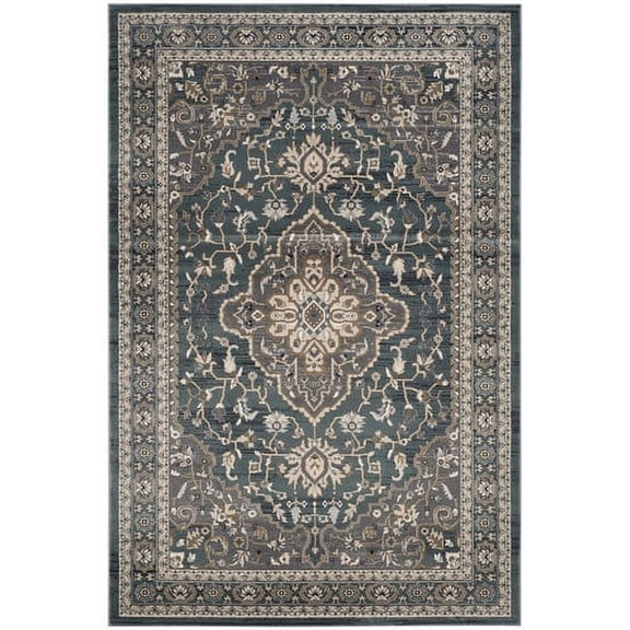 SAFAVIEH Lyndhurst Idella Floral Area Rug, Teal/Grey, 9' x 12'