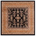 thumbnail image 1 of SAFAVIEH Lyndhurst Isadora Floral Area Rug, Black/Tan, 4' x 4' Square, 1 of 8