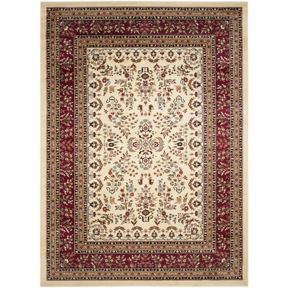 SAFAVIEH Lyndhurst Isadora Floral Area Rug, Ivory/Red, 10' x 14'
