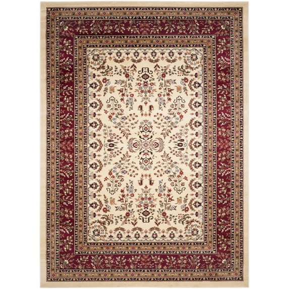 SAFAVIEH Lyndhurst Isadora Floral Area Rug, Ivory/Red, 8' x 10'