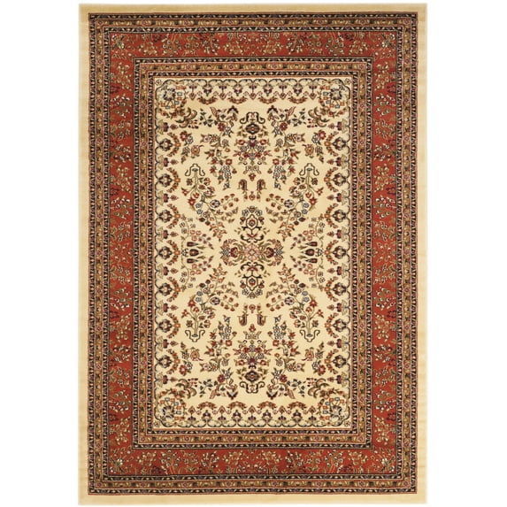 SAFAVIEH Lyndhurst Isadora Floral Area Rug, Ivory/Rust, 11' x 15'