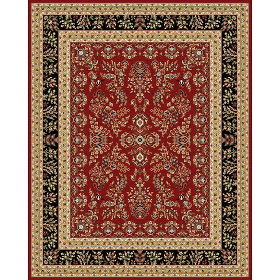 SAFAVIEH Lyndhurst Isadora Floral Area Rug, Red/Black, 10' x 14'