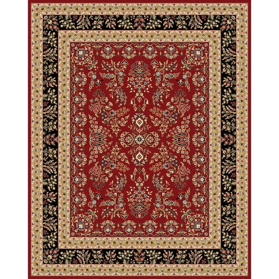 SAFAVIEH Lyndhurst Isadora Floral Area Rug, Red/Black, 8' x 10'