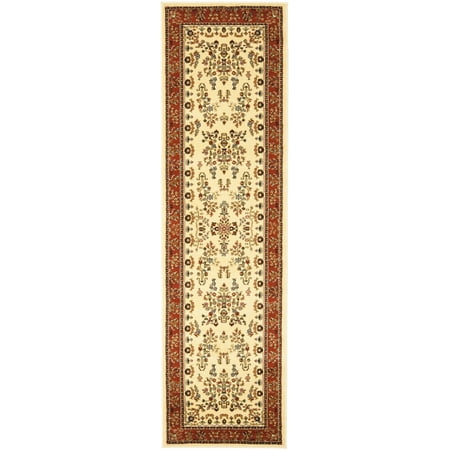 SAFAVIEH Lyndhurst Isadora Floral Runner Rug, Ivory/Rust, 2'3" x 20'