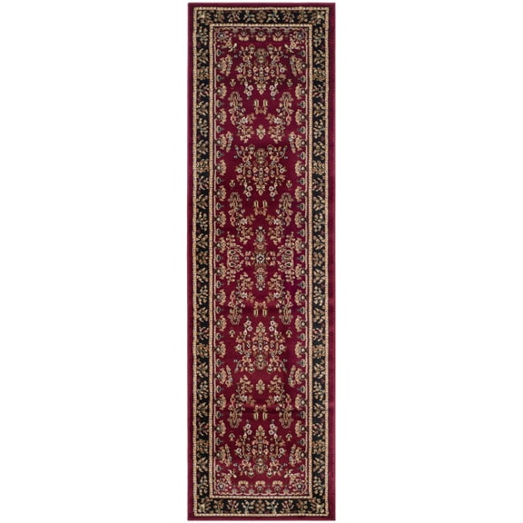 SAFAVIEH Lyndhurst Isadora Floral Runner Rug, Red/Black, 2'3" x 20'