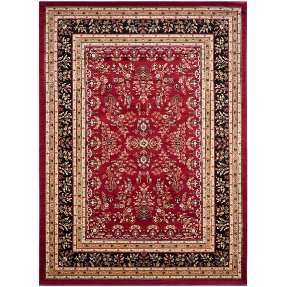 SAFAVIEH Lyndhurst Isadora Traditional Area Rug, Red/Black, 5'3" x 7'6"