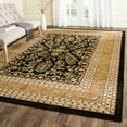 thumbnail image 1 of SAFAVIEH Lyndhurst Isadora Traditional Bordered Area Rug, Black/Tan, 8' x 11', 1 of 5