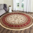 thumbnail image 1 of SAFAVIEH Lyndhurst Isadora Traditional Bordered Area Rug, Ivory/Red, 5'3" x 5'3" Round, 1 of 6