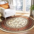 thumbnail image 1 of SAFAVIEH Lyndhurst Isadora Traditional Bordered Area Rug, Ivory/Rust, 8' x 8' Round, 1 of 7