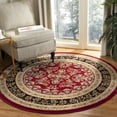 thumbnail image 1 of SAFAVIEH Lyndhurst Isadora Traditional Bordered Area Rug, Red/Black, 8' x 8' Round, 1 of 5