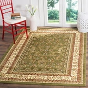 SAFAVIEH Lyndhurst Isadora Traditional Bordered Area Rug, Sage/Ivory, 4' x 6'