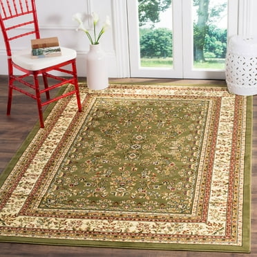 SAFAVIEH Lyndhurst Isadora Traditional Bordered Area Rug, Sage/Ivory, 9' x 12'