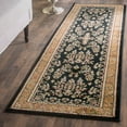 thumbnail image 1 of SAFAVIEH Lyndhurst Isadora Traditional Bordered Runner Rug, Black/Tan, 2'3" x 12', 1 of 5