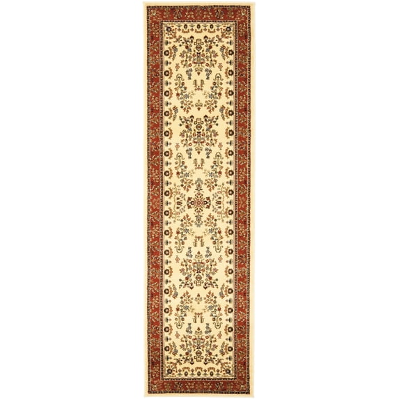 SAFAVIEH Lyndhurst Isadora Floral Runner Rug, Ivory/Rust, 2'3" x 22'