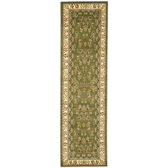 SAFAVIEH Lyndhurst Isadora Traditional Bordered Runner Rug, Sage/Ivory, 2'3" x 12'
