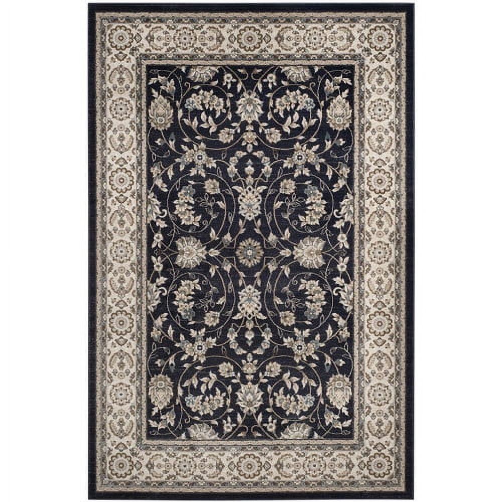 SAFAVIEH Lyndhurst Janel Traditional Bordered Area Rug, Anthracite/Cream, 8'11" x 12'