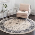 thumbnail image 1 of SAFAVIEH Lyndhurst Janel Traditional Bordered Area Rug, Light Beige/Anthracite, 7' x 7' Round, 1 of 6