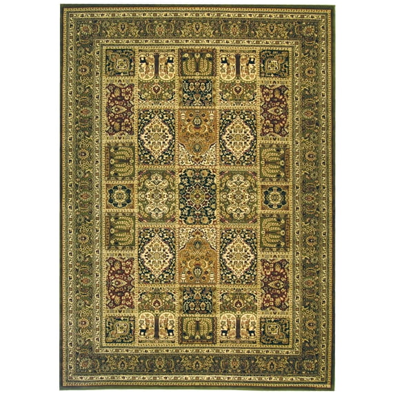 SAFAVIEH Lyndhurst Josephine Traditional Bordered Area Rug, Multi/Green, 10' x 14'