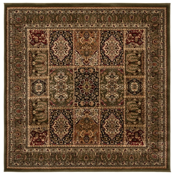 SAFAVIEH Lyndhurst Josephine Floral Area Rug, Multi/Green, 6' x 6' Square
