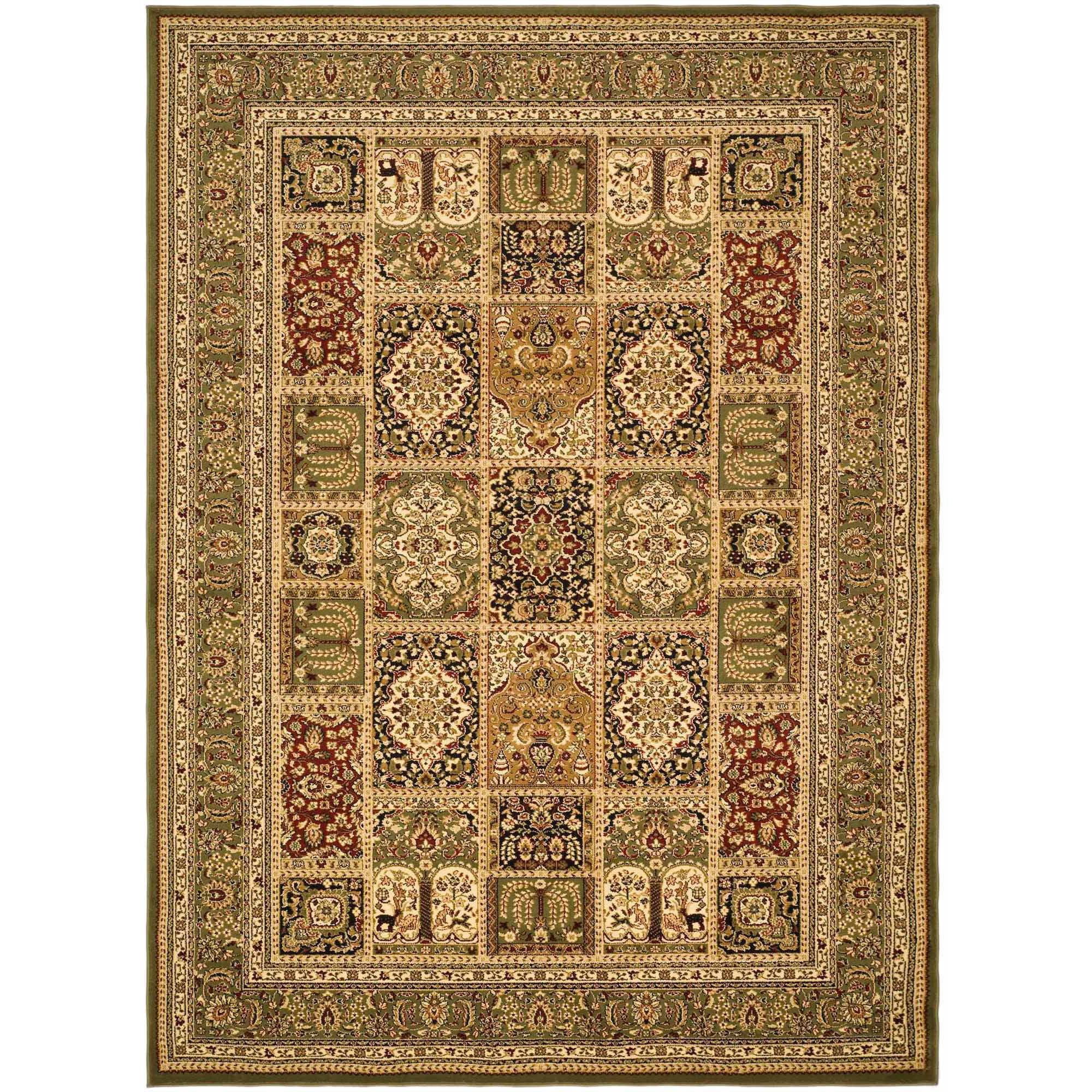 Elegant Lyndhurst Tufted Multi-Green Reversible Area Rug