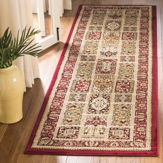 SAFAVIEH Lyndhurst Josephine Traditional Bordered Runner Rug, Multi/Red, 2'3" x 12'