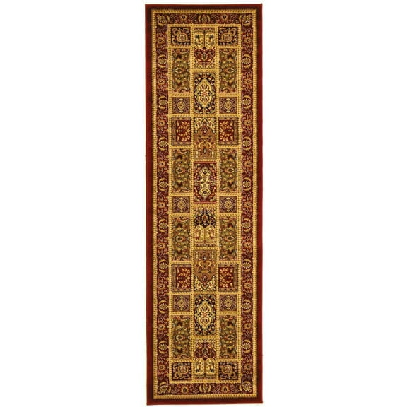 SAFAVIEH Lyndhurst Josephine Traditional Bordered Runner Rug, Multi/Red, 2'3" x 16'