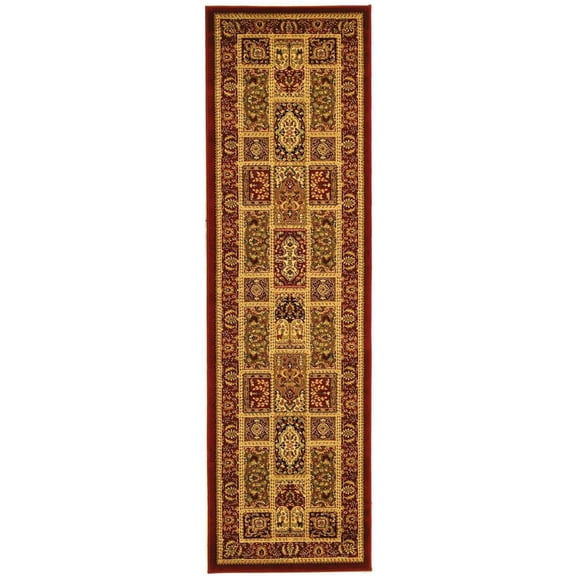SAFAVIEH Lyndhurst Josephine Traditional Bordered Runner Rug, Multi/Red, 2'3" x 8'