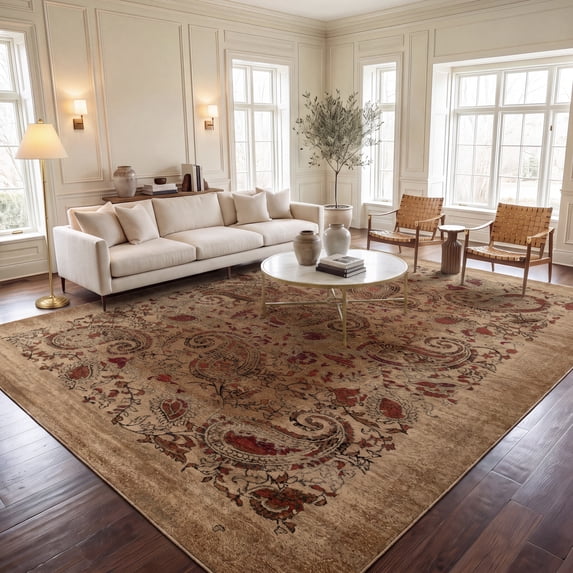 Safavieh Lyndhurst Julia Floral Area Rug, Beige/Multi, 5'3" x 7'6"