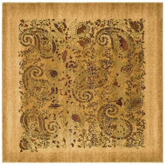 SAFAVIEH Lyndhurst Julia Traditional Floral Area Rug, Beige/Multi, 7' x 7' Square
