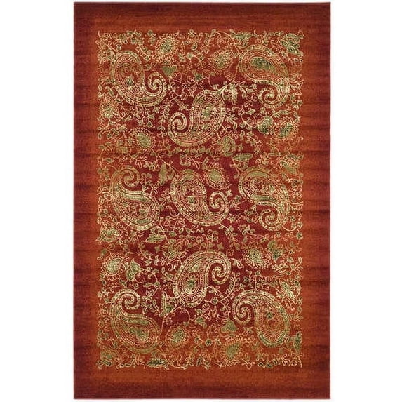 SAFAVIEH Lyndhurst Julia Traditional Floral Area Rug, Red/Multi, 8' x 8' Square