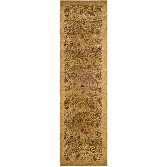 SAFAVIEH Lyndhurst Julia Traditional Floral Runner Rug, Beige/Multi, 2'3" x 20'
