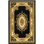 SAFAVIEH Lyndhurst Katherine Traditional Bordered Area Rug, Black/Ivory, 3'3" x 5'3"
