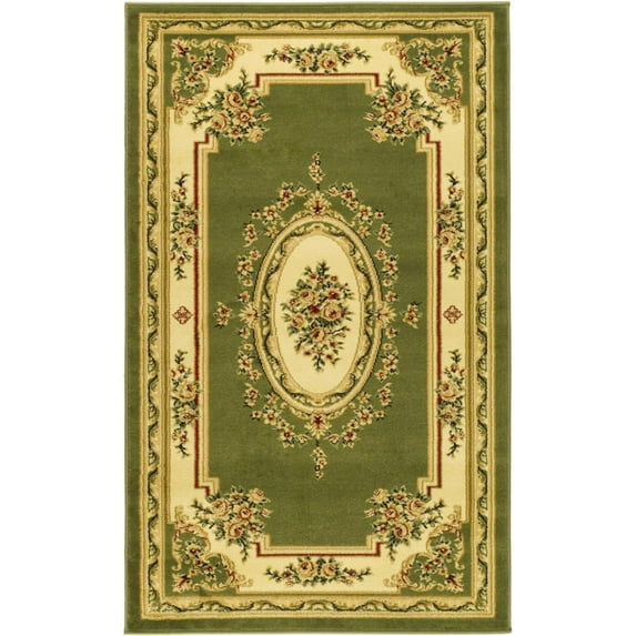 SAFAVIEH Lyndhurst Katherine Traditional Bordered Area Rug, Sage/Ivory, 2'3" x 4'
