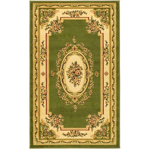 SAFAVIEH Lyndhurst Katherine Traditional Bordered Area Rug, Sage/Ivory, 8' x 11'