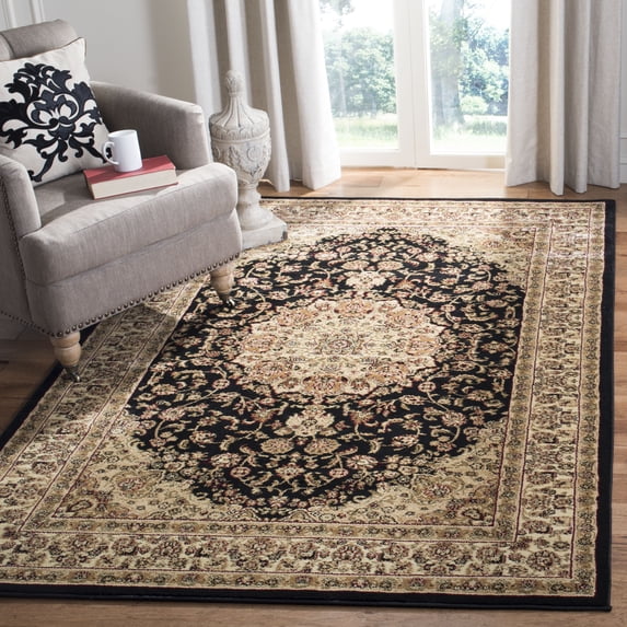 Safavieh Lyndhurst Katrina Floral Area Rug, Black/Ivory, 5'3" x 7'6"