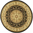 thumbnail image 1 of SAFAVIEH Lyndhurst Katrina Floral Border Area Rug, Black/Ivory, 7' x 7' Round, 1 of 6