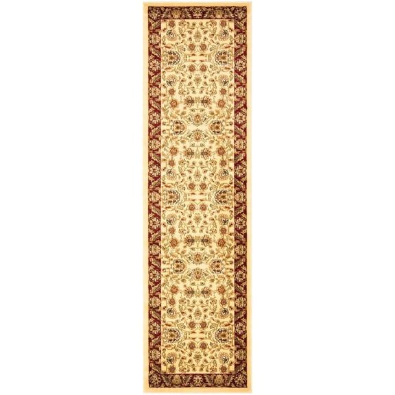 SAFAVIEH Lyndhurst Lillian Traditional Floral Runner Rug, Ivory/Red, 2'3" x 8'
