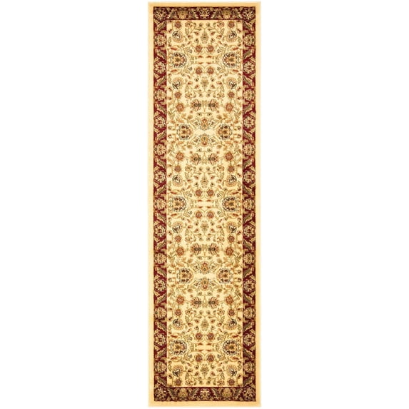 SAFAVIEH Lyndhurst Lillian Traditional Floral Runner Rug, Ivory/Red, 2'3" x 8'