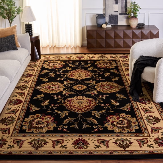 Safavieh Lyndhurst Manuel Floral Area Rug, Black/Ivory, 8'9" x 12'