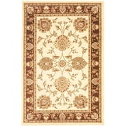 SAFAVIEH Lyndhurst Manuel Traditional Border Area Rug, Ivory/Brown, 3'3" x 5'3"