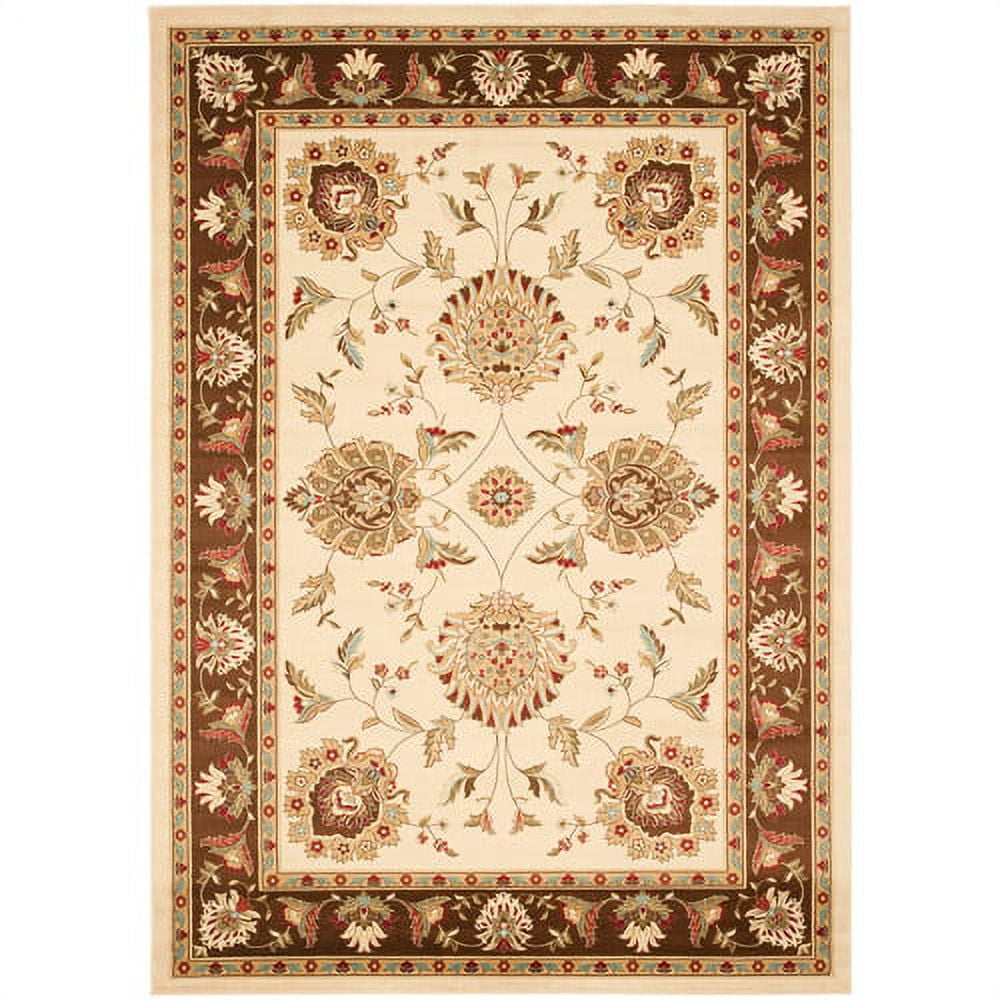 SAFAVIEH Lyndhurst Manuel Traditional Border Area Rug, Ivory/Brown, 8'9 ...
