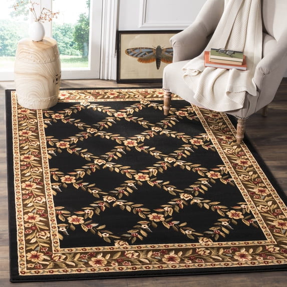 Safavieh Lyndhurst Marshall Floral Area Rug, Black/Brown, 4' x 6'