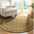 thumbnail image 1 of SAFAVIEH Lyndhurst Marshall Floral Border Area Rug, Green, 5'3" x 5'3" Round, 1 of 8