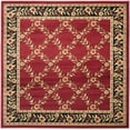 thumbnail image 1 of SAFAVIEH Lyndhurst Marshall Floral Border Area Rug, Red/Black, 6'7" x 6'7" Square, 1 of 5