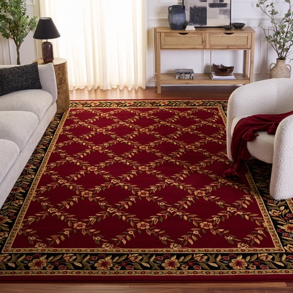 Safavieh Lyndhurst Marshall Floral Area Rug, Red/Black, 8' x 11'