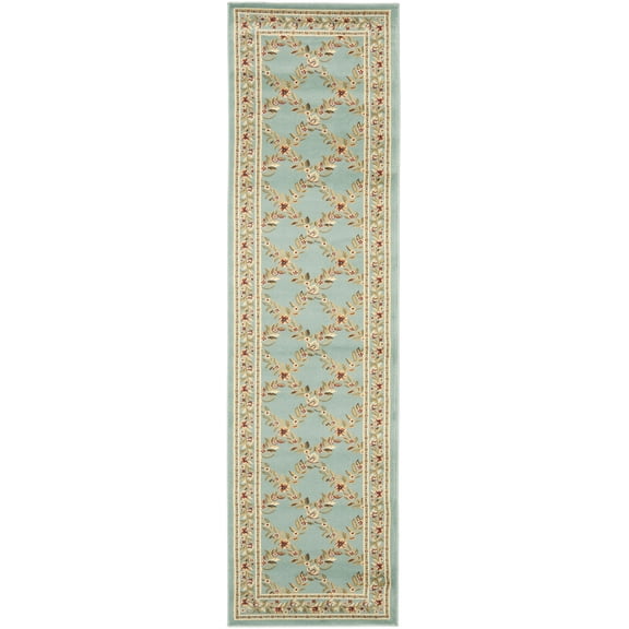 SAFAVIEH Lyndhurst Marshall Floral Border Runner Rug, Blue, 2'3" x 16'