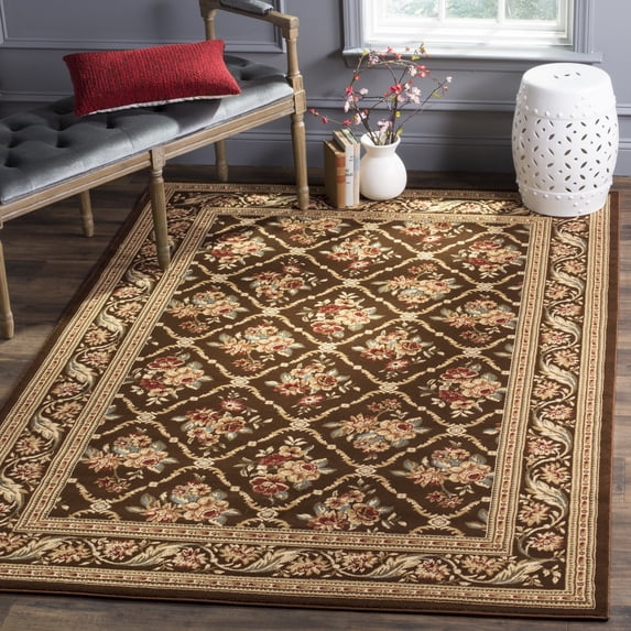 Safavieh Lyndhurst Mason Floral Area Rug, Brown, 5'3" x 7'6"