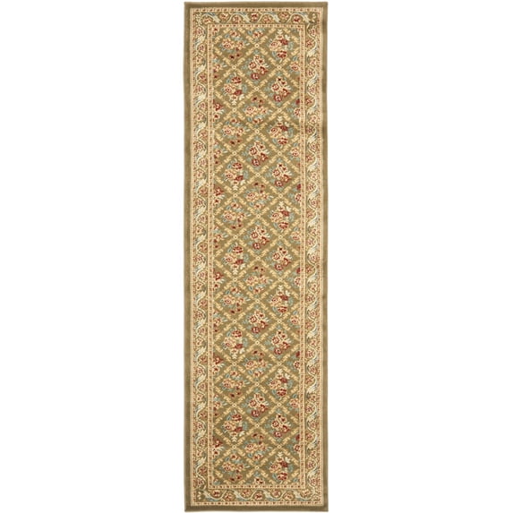 SAFAVIEH Lyndhurst Mason Floral Border Area Rug, Green, 6'7" x 9'6"
