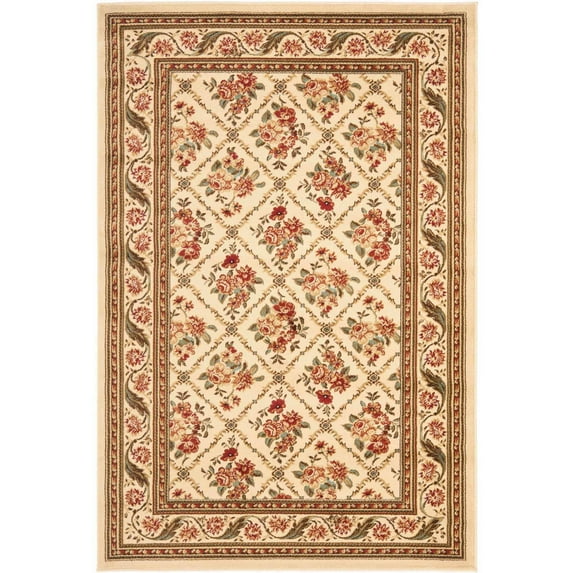 SAFAVIEH Lyndhurst Mason Floral Border Area Rug, Ivory, 4' x 6'